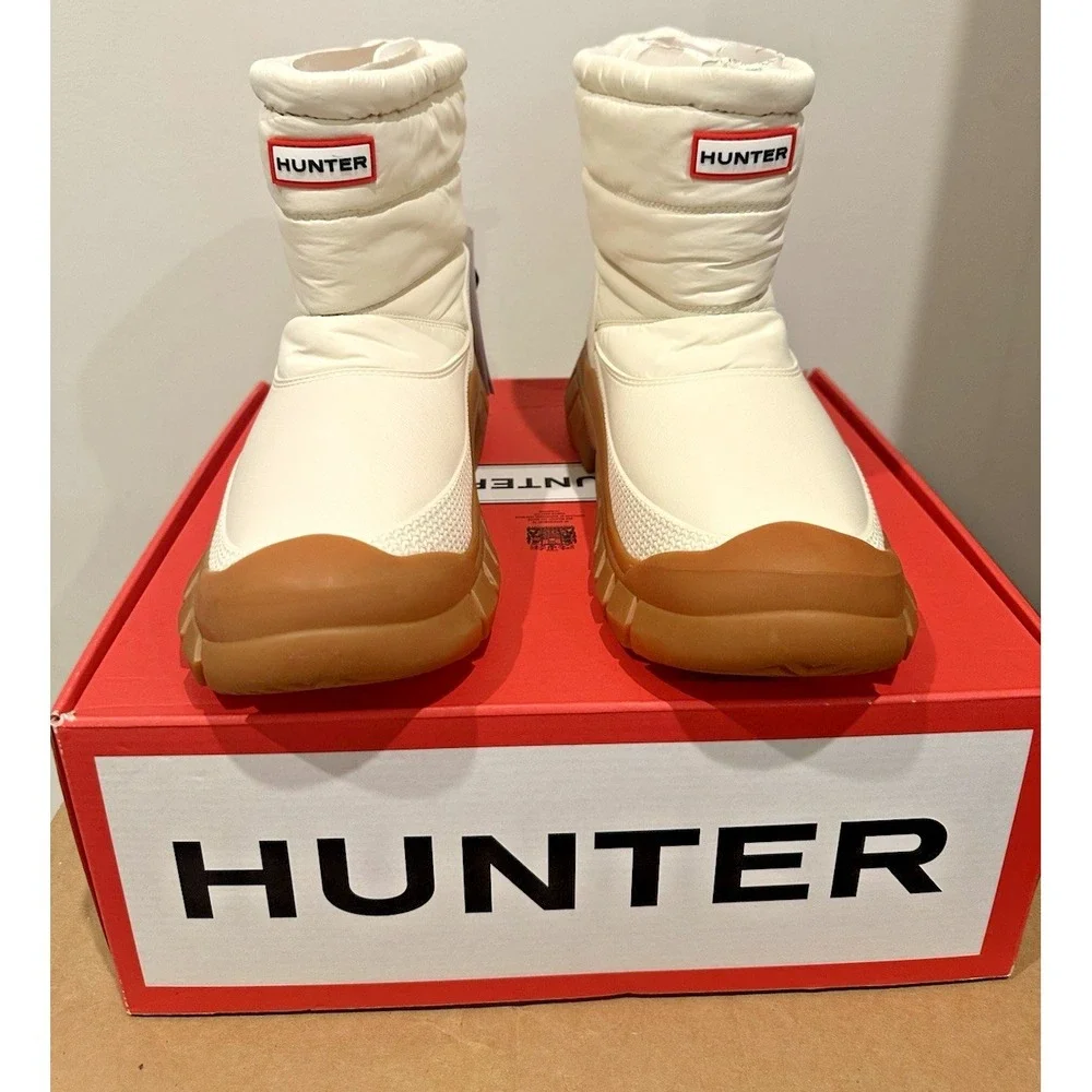Hunter Women Size EU 43/US 11‎ Intrepid Short Snow Boots White Willow Waterproof